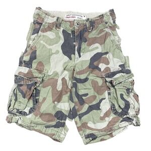 American Eagle Camo Cargo Shorts Mens 26 Baggy Ripstop Skater Y2K